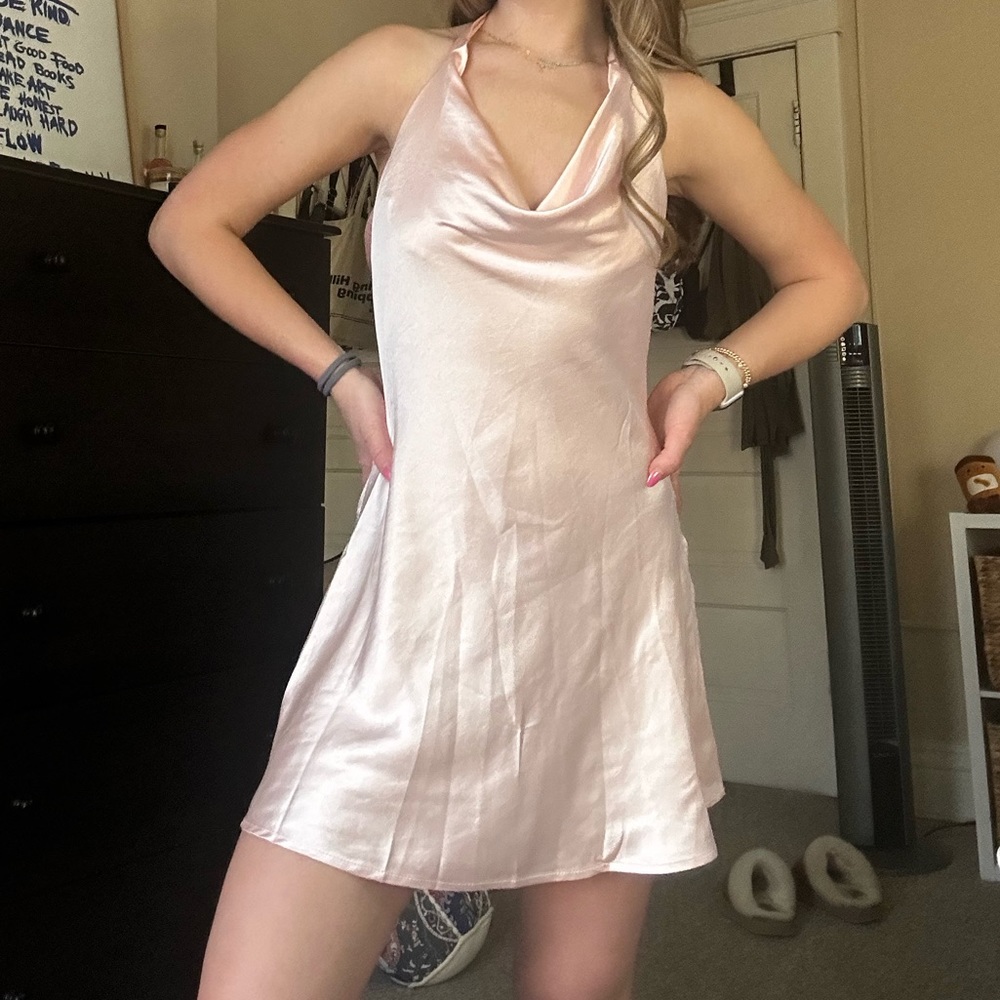 BRAND NEW PEPPERMAYO PINK SILK DRESS